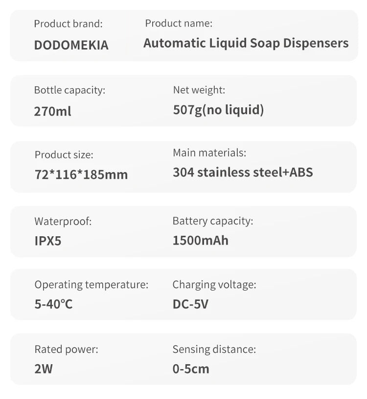 Automatic Touchless Soap Dispenser – Smart Sensor Kitchen & Bathroom Soap Machine, 304 Stainless Steel