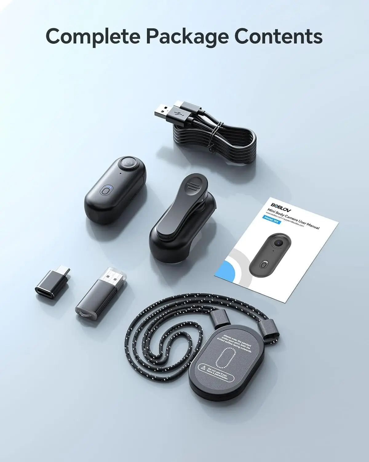 4K Mini Body Camera – 1080P Wearable Video Recorder with 128GB, Portable Vlogging Cam & Rotatable Clip