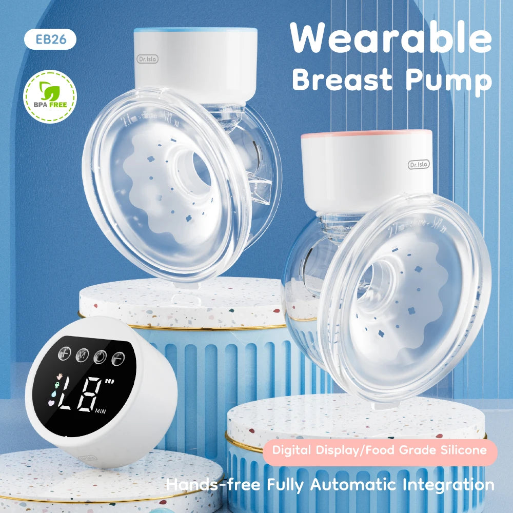 MAMIJOY Wearable Electric Breast Pump – Hands-Free, Silent & Portable with 19/24mm Flanges, Comfortable Milk Extractor