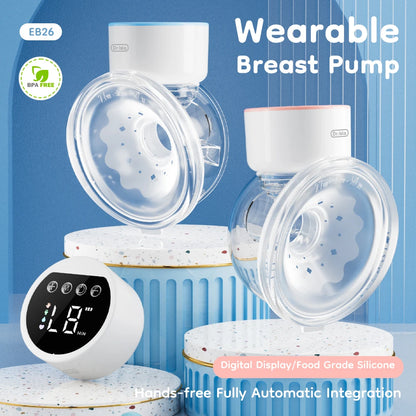 MAMIJOY Wearable Electric Breast Pump – Hands-Free, Silent & Portable with 19/24mm Flanges, Comfortable Milk Extractor