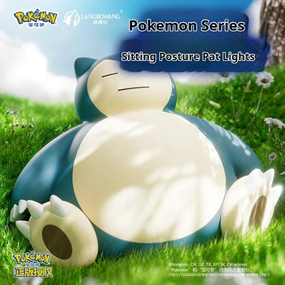 Pokémon Snorlax Patting & Gengar Sitting Figurines – Cartoon Collectible Ornament with Gift Box for Holidays