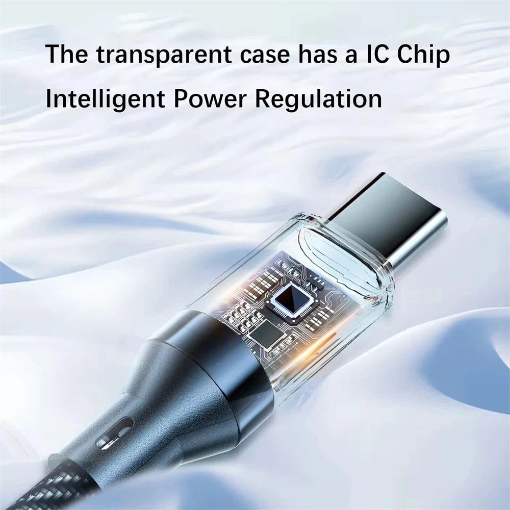 120W Super Fast Charging Cable – USB-A to USB-C & USB-C to USB-C with LED Display (Not Compatible with Xiaomi/iPhone/Samsung)