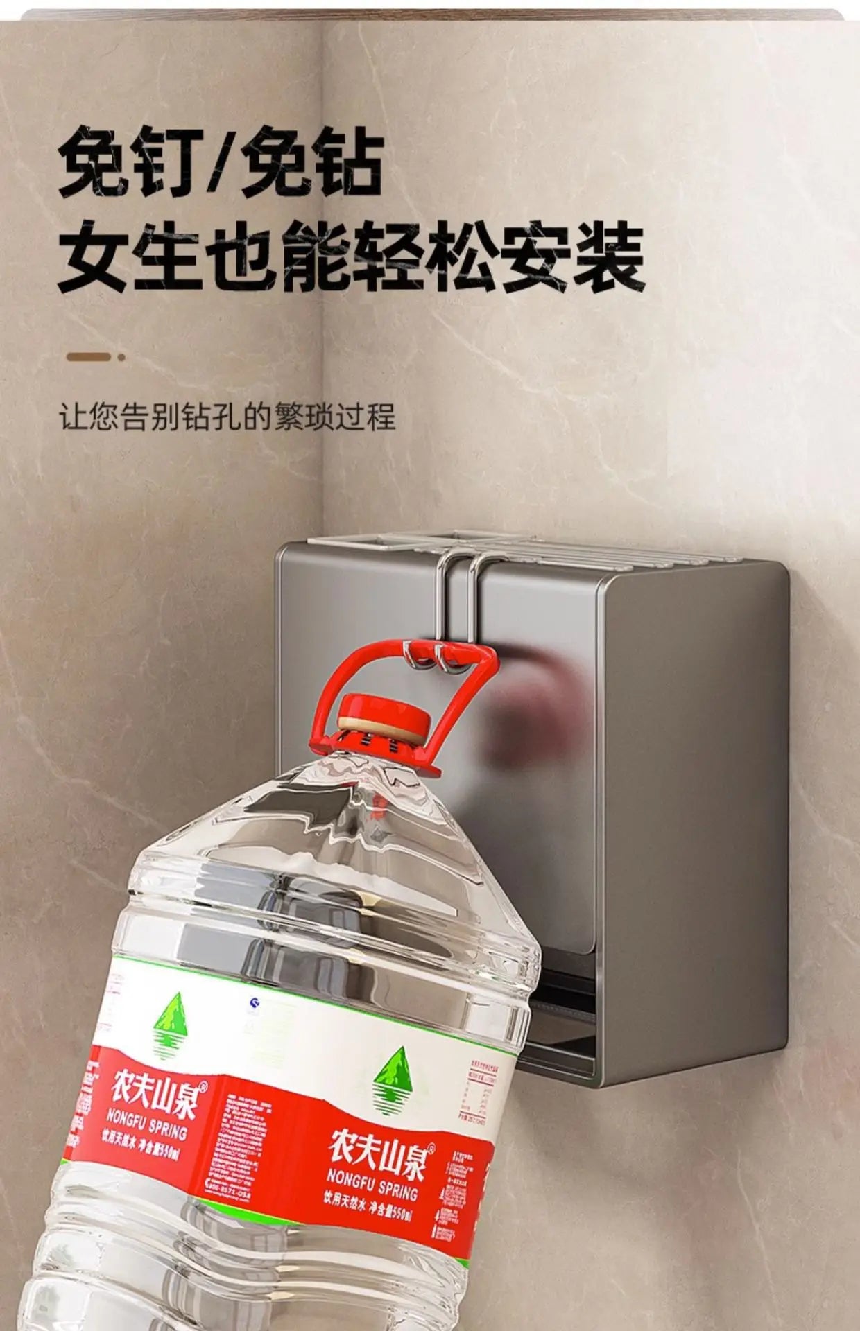 Kitchen Knife Storage Box Non-perforation Knife Holder Wall-mounted Knife Rack Kitchen Items Kitchen Accessories Organizer