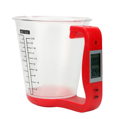 Kitchen Scales with LCD Display Digital Beaker Electronic Tool Hostweigh Measuring Cup Temperature Measurement Cups