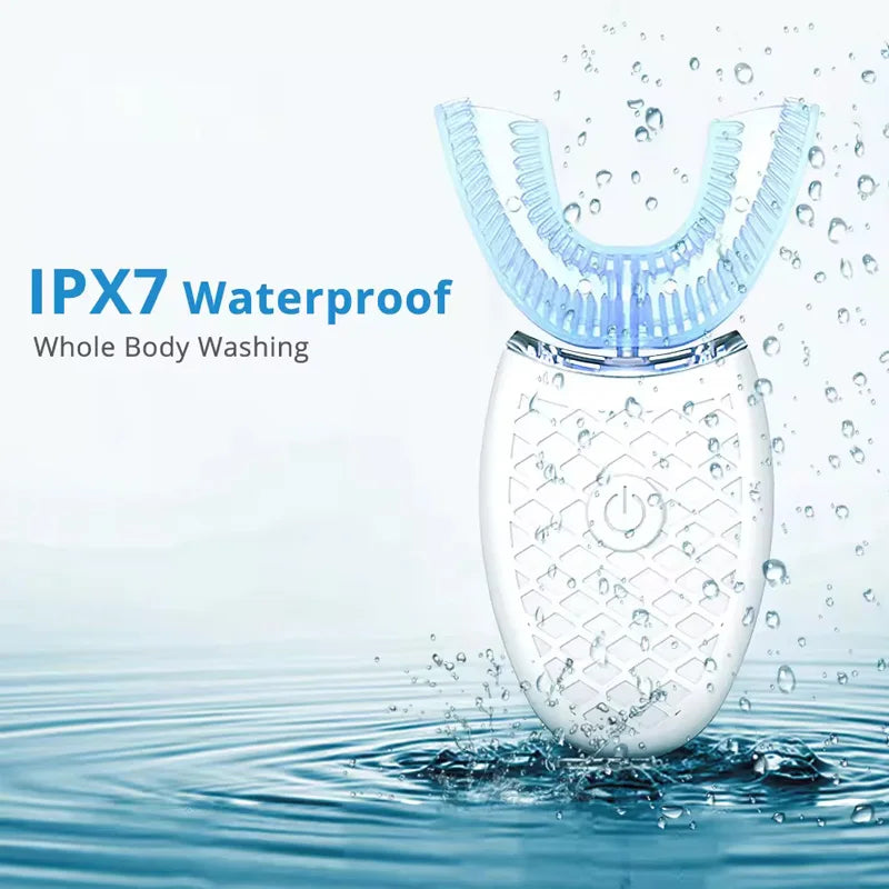 Home Use Teeth Whitening Kit with 5 LED Blue Lights 30 Mins Battery Version Powder Version