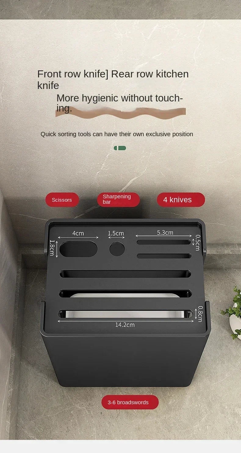 Multi-Functional Kitchen Accessories Knife Rack Kitchen Knife Rack Knife Rack Kitchen Draining Magnetic Kitchenware Knife Block