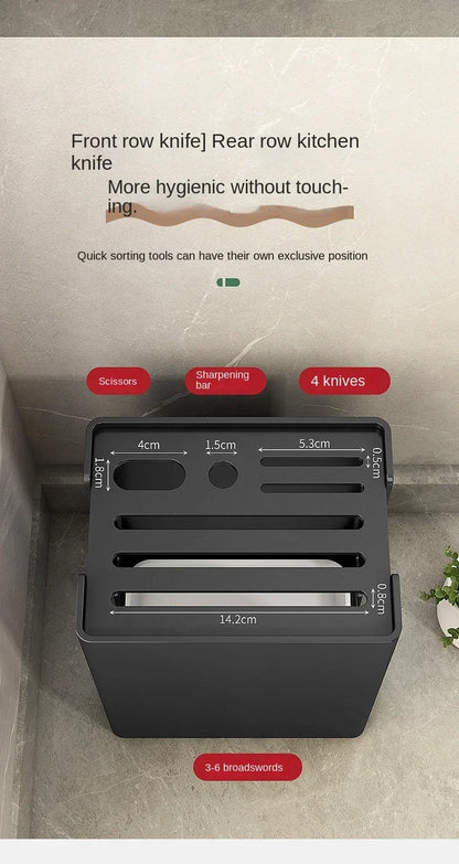 Multi-Functional Kitchen Accessories Knife Rack Kitchen Knife Rack Knife Rack Kitchen Draining Magnetic Kitchenware Knife Block