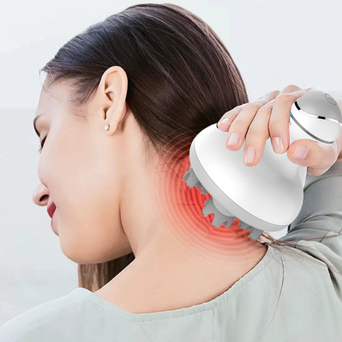 Wireless Electric Neck & Head Massager – 3D Scalp & Deep Tissue Massager for Hair Growth, Stress Relief & Body Relaxation