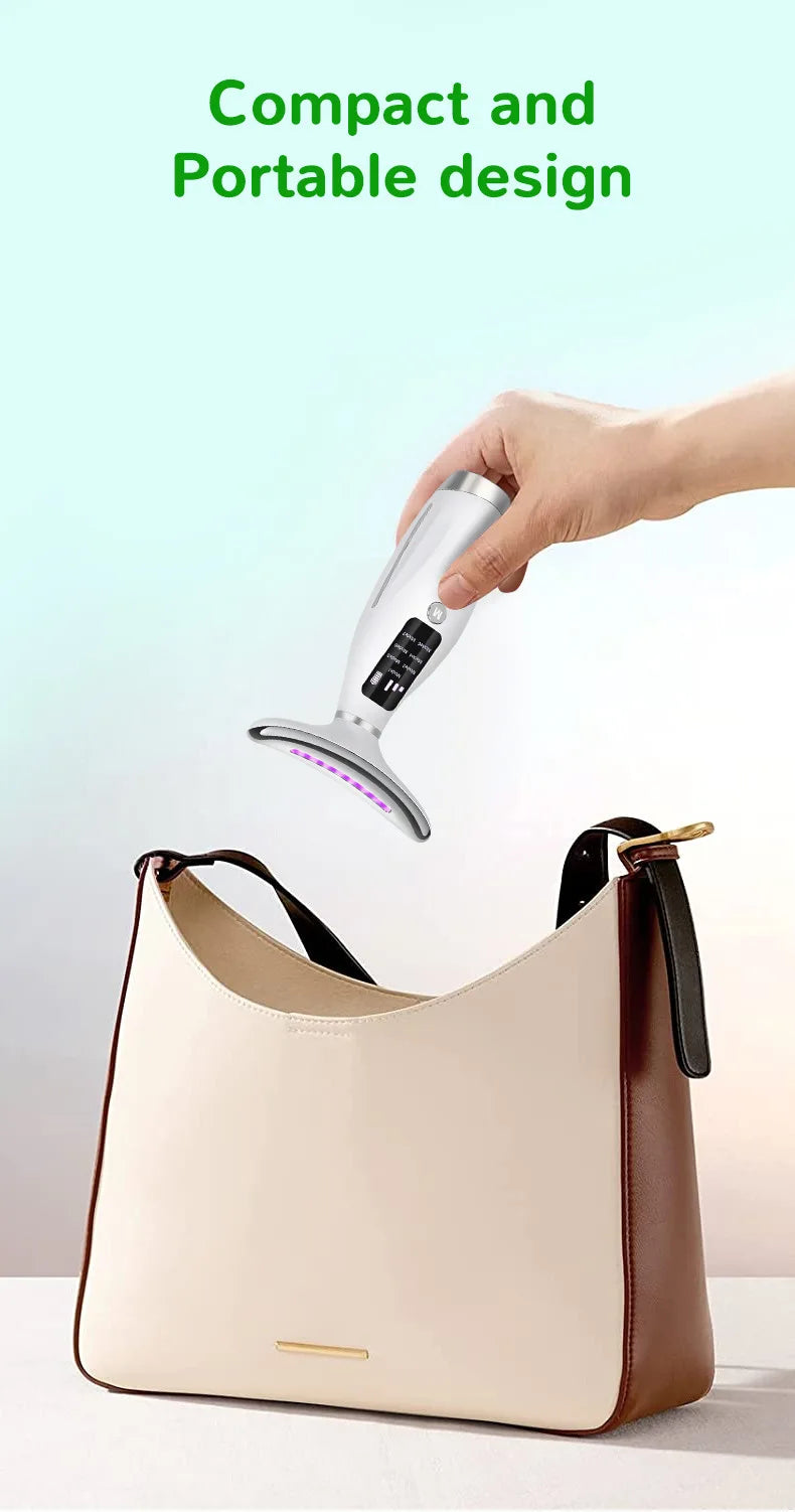 7 Color Facial Neck Massager EMS Micro-current Neck Face Beauty Device for Enhanced Face Neck and Shoulder Care with Vibrating