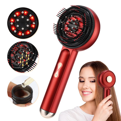 Electric Hair Regrowth Brush – Infrared Light Scalp Massager for Anti-Hair Loss & Hair Growth
