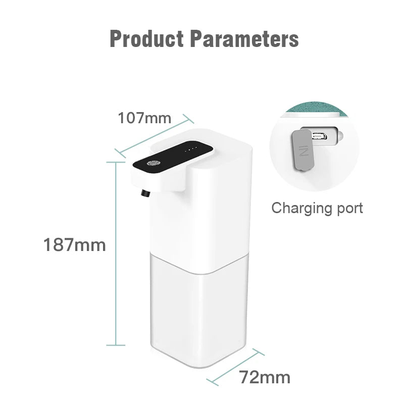 Automatic Touchless Liquid Soap Dispenser – Infrared Sensor, Hands-Free Smart Foam Machine, USB Rechargeable