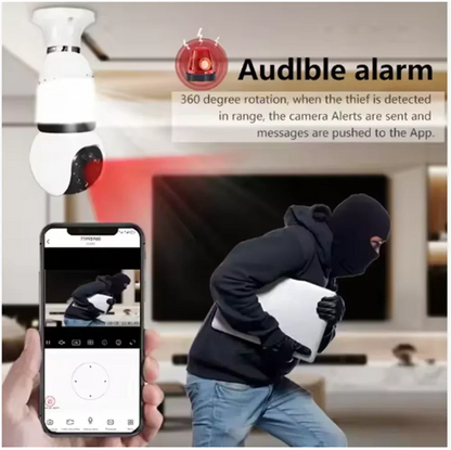 8MP E27 Bulb Wireless Camera LED Bulb & Cameras 2in1 WiFi Two-way Audio Security Surveillance CCTV Security PTZ Cam Smart Tracking