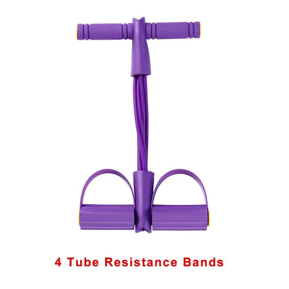 4-Level Resistance Bands with Non-Slip Handles for Abs, Core Strength & Home Fitness