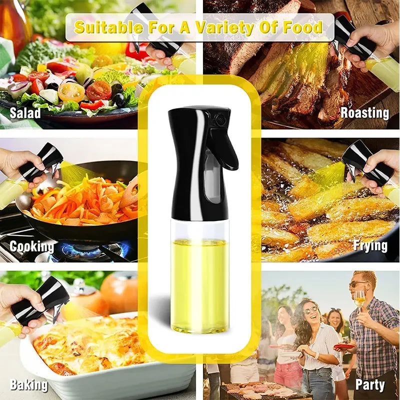 Oil Spray Bottle –  200/300/500ML , reliable  Plastic Cooking Sprayer, Olive Oil, Vinegar & BBQ