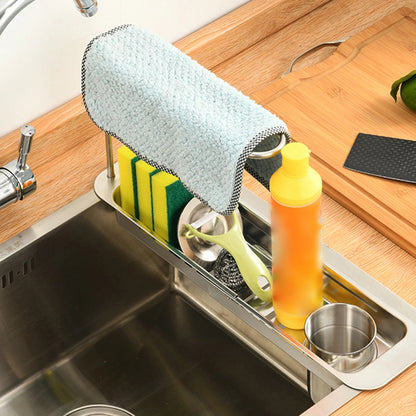 Kitchen Sink Drain Stretchable Basket Lightweight and Easy to Install Shelf for Store Kitchen Small Accessories