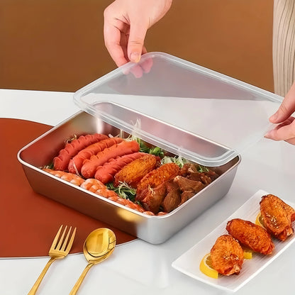 Durable Stainless Steel Kitchen Organizers, Food Storage Containers, Multipurpose Rectangular Kitchen Organizers for Fridge