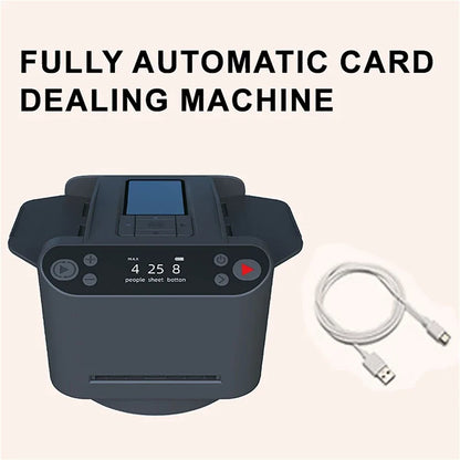 Fully Automatic Card Shuffler Poker Playing Cards Dispenser OLED LCD Display Electric Card Shuffling Dealing Machine