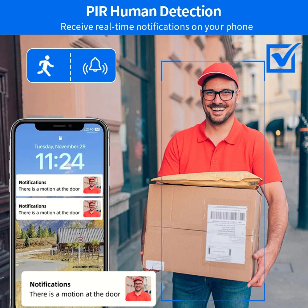 Smart 5G & 2.4G WiFi Video Doorbell – 1080P HD, Wireless Outdoor Camera with Waterproof Intercom & Real-Time Alerts