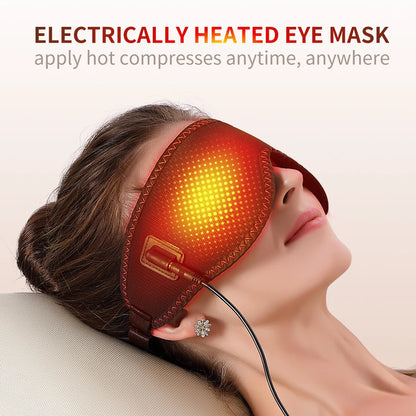 Heated Eye Mask for Dry Eyes – Warm & Hot Compress with 3 Heat Levels for Sleep & Dark Circles