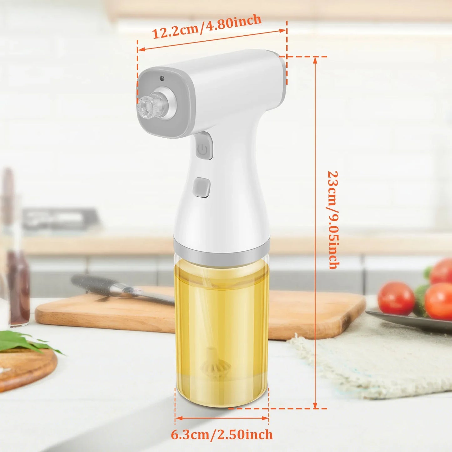 Kitchen Oil Spray Bottle Cooking Olive Oil Sprayer Electric Pneumatic Spray Bottle Fitness Barbecue Spray Oil Dispenser