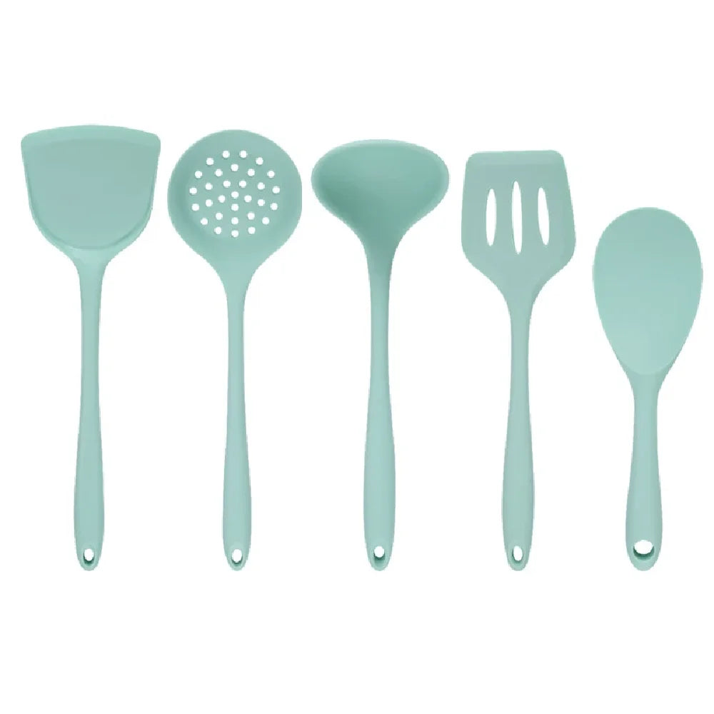 Silicone Kitchen Utensils 5pcs/set Cooking Non Stick Pot Scoop Kitchenware Set Heat Resistant Flexible Silicone Kitchen Utensils