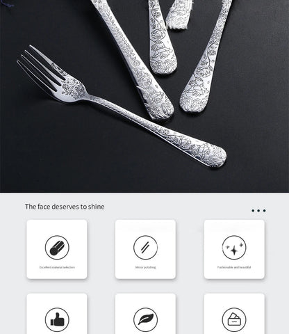 5/16Pcs Full Tableware for Kitchen,Stainless Steel Dinner Set with Box,Fork Spoon Knife Dinnerware Kit