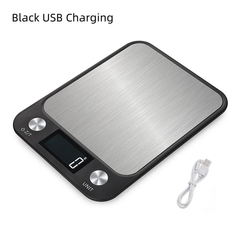 Kitchen Scale 5/10/15Kg Weighing Food Coffee Balance Digital Scales Stainless Steel Design Cooking and Baking Measuring Tools