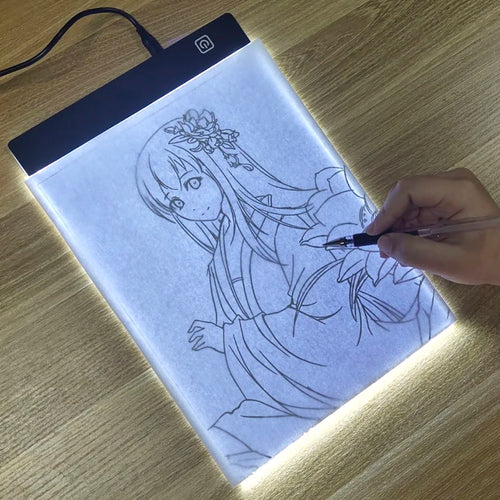 LED Drawing Copy Pad – 3-Level Dimmable Light Board for Kids, Animation Painting Educational Toy