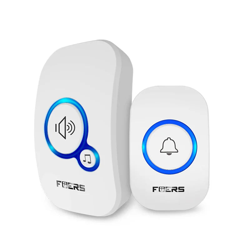 Fuers Wireless Doorbell – Waterproof Smart Chime with 32 Tunes, Battery-Powered for Home, Store & Hotel
