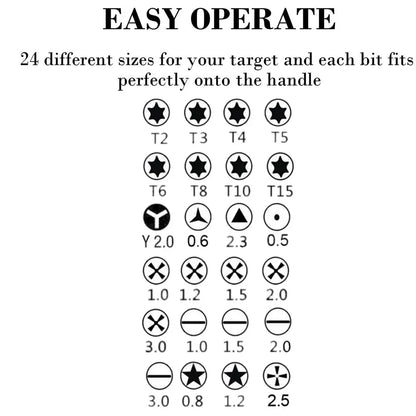 Mini Precision Screwdriver Set – 25-in-1 Electronic Torx Repair Tools Kit for iPhone, Camera, Watch, Tablet & PC