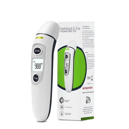 Kingclinic Digital Ear & Forehead Thermometer – 1-Second Fast Reading for Kids, Adults & Family Use