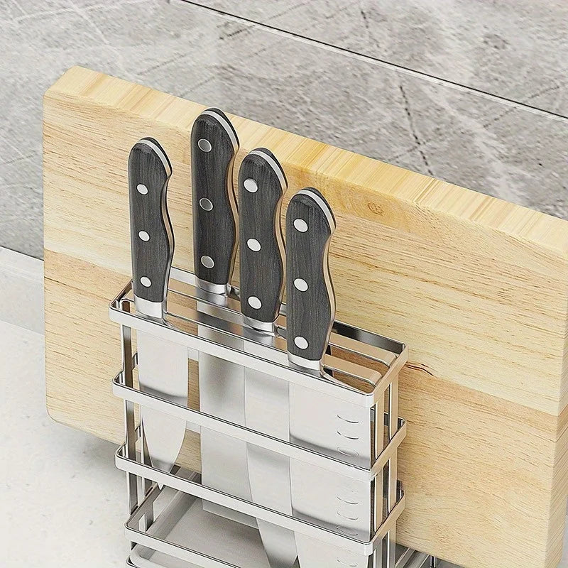 NEW Kitchen Knife Organizer 304 Stainless Steel Knife Holder for Kitchen Counter Kitchen Accessories Storage for Knife Organizer