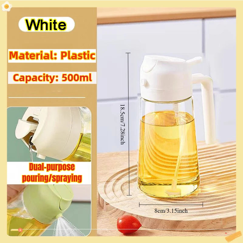 Oil Spray Bottle –  200/300/500ML , reliable  Plastic Cooking Sprayer, Olive Oil, Vinegar & BBQ