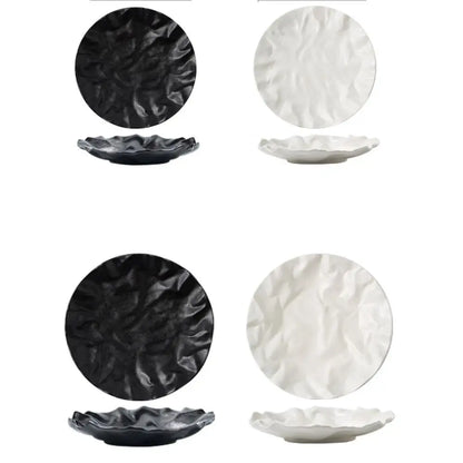 Kitchen Organizer Ceramic Western Cuisine Plate Reusable Creative Storage Dish Multi-Function Steak Plate Commercial