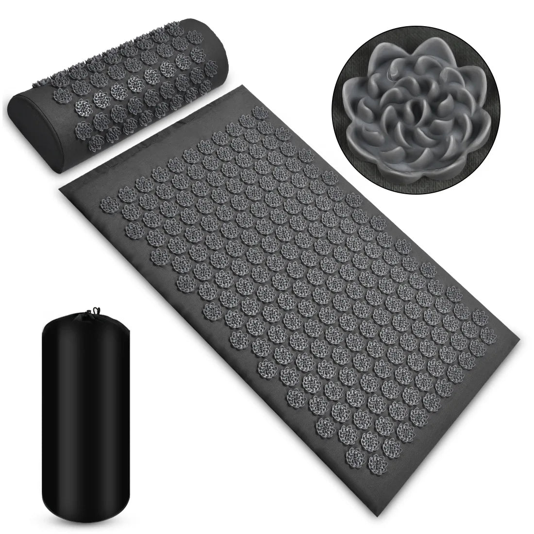 Acupressure Massage Mat & Cushion – Lotus Spike Acupuncture Mat for Neck, Back & Feet