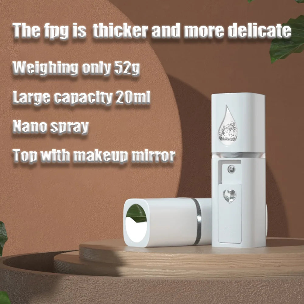 NANO FACIAL MISTER PORTABLE MINI FACE MIST HANDY SPRAYER COOL FACIAL STEAMER Humidifier for Room Outdoor & Indoor