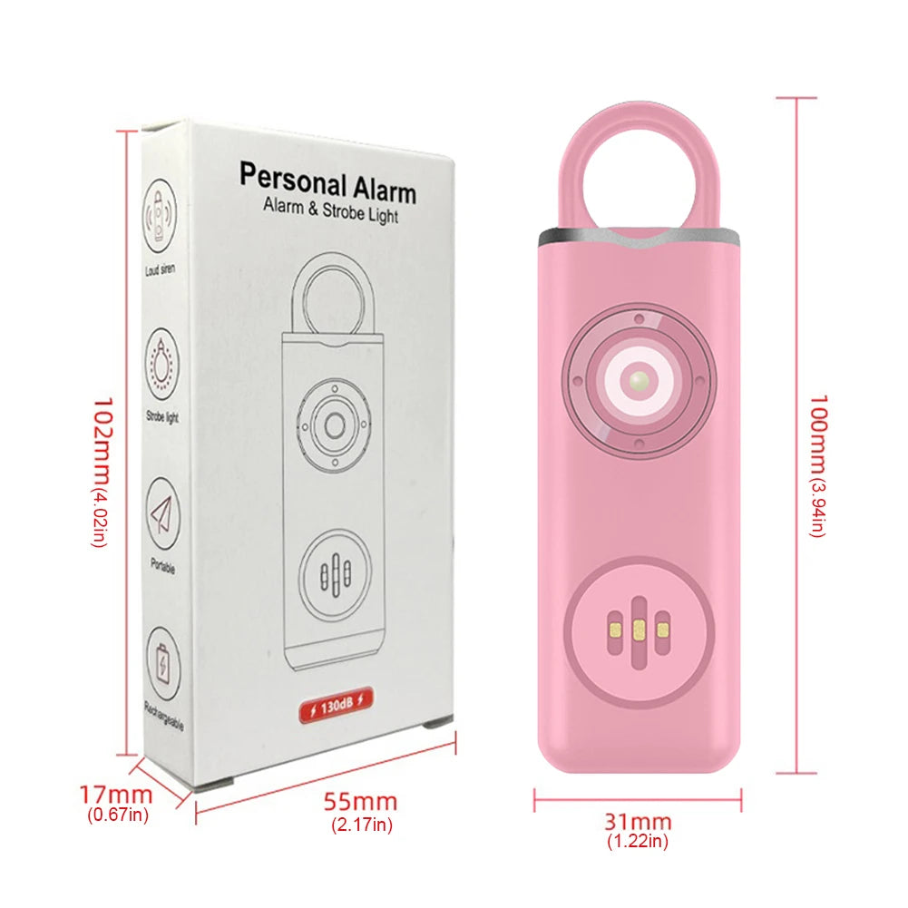 Anti-Wolf Alarm for Women & Kids  - Rechargeable 130dB Loud Personal Safety Siren Keychain with Emergency Flashlight