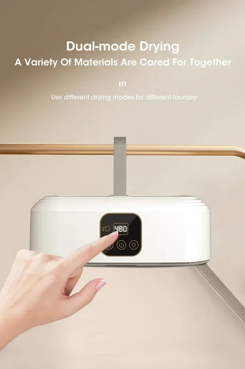 Mini Portable Dryer Foldable Electric Dryer Intelligent Timed Fast Drying Household Cabinet with Drying Bag Compact Travel Style