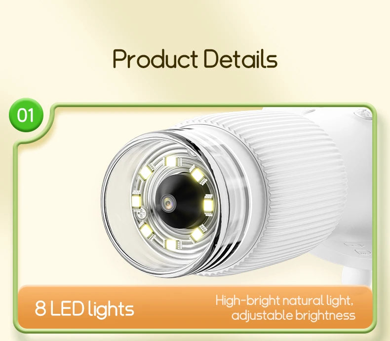 Kids Microscope 1000x Magnification 200MP With LED Light – Educational Science Toy for Children, Photo & Video Function