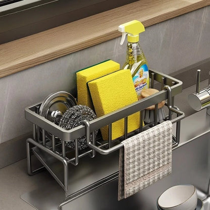Kitchen Storage Rack Drain Rack Rag Storage Faucet Dishwashing Sink Supplies