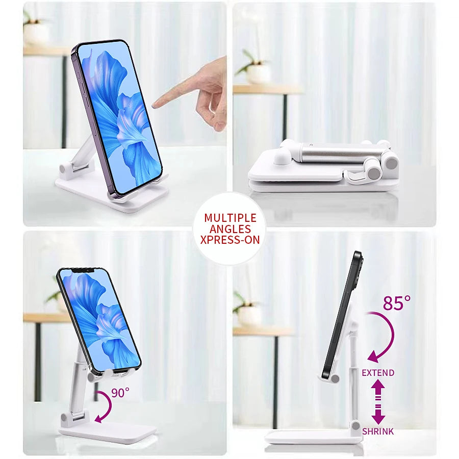 Adjustable Desktop Phone & Tablet Holder – Flexible Lazy Stand Mount for iPhone 17/16/15/14, Samsung & Xiaomi