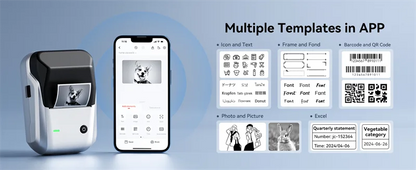 NIIMBOT B1 Portable 2-Inch Thermal Label Printer – Mini Bluetooth Sticker & Adhesive Tape Printer for Smartphones & PC