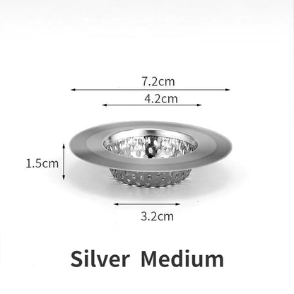 Stainless Steel Sink & Shower Drain Strainer – Hair Catcher, Food & Slag Stopper for Kitchen & Bathroom