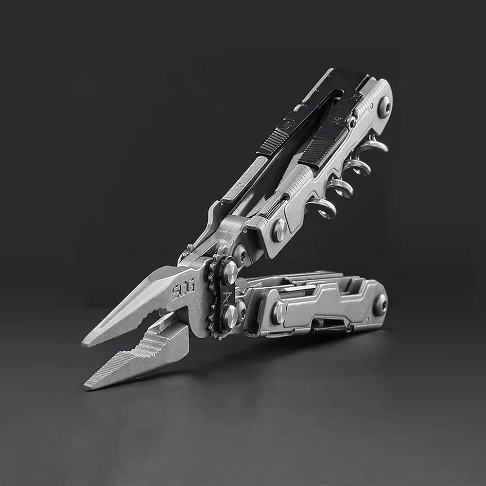 SOG PowerLitre 19-in-1 EDC Multi-Tool – Folding Pliers, Knife & Scissors Portable Outdoor Tool