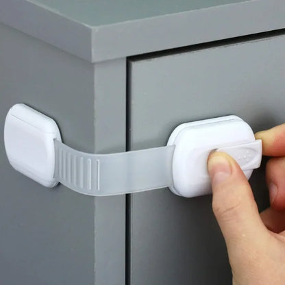 Baby Safety Cabinet Locks – Adhesive Drawer & Door Latches, Child Safety Straps for Home