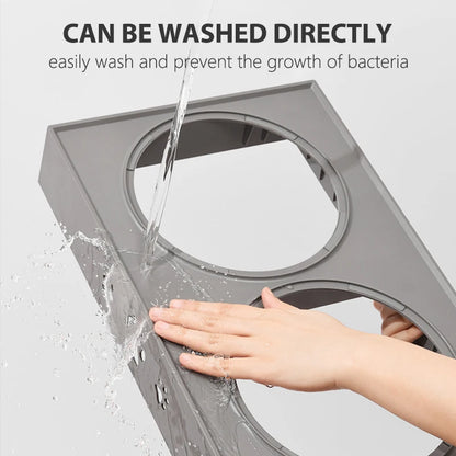 Adjustable Height Elevated Dog Bowls with Stand: Stainless Steel Pet Feeding Dish for Medium & Large Dogs, Anti-Slip Cat Food Water Feeder