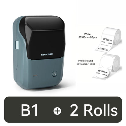 NIIMBOT B1 Portable 2-Inch Thermal Label Printer – Mini Bluetooth Sticker & Adhesive Tape Printer for Smartphones & PC