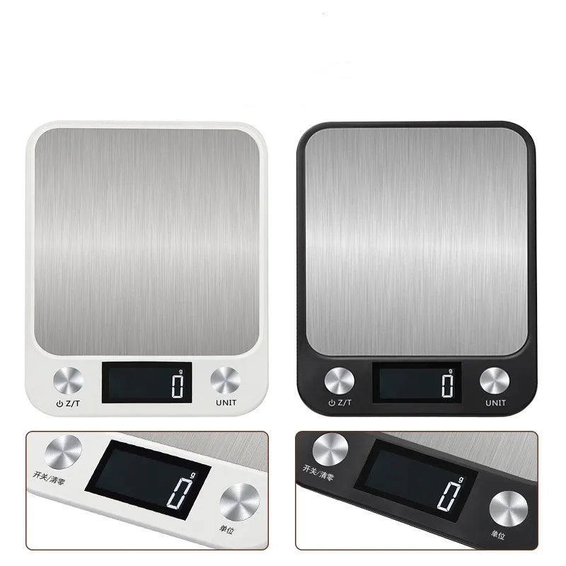Kitchen Scale 5/10/15Kg Weighing Food Coffee Balance Digital Scales Stainless Steel Design Cooking and Baking Measuring Tools