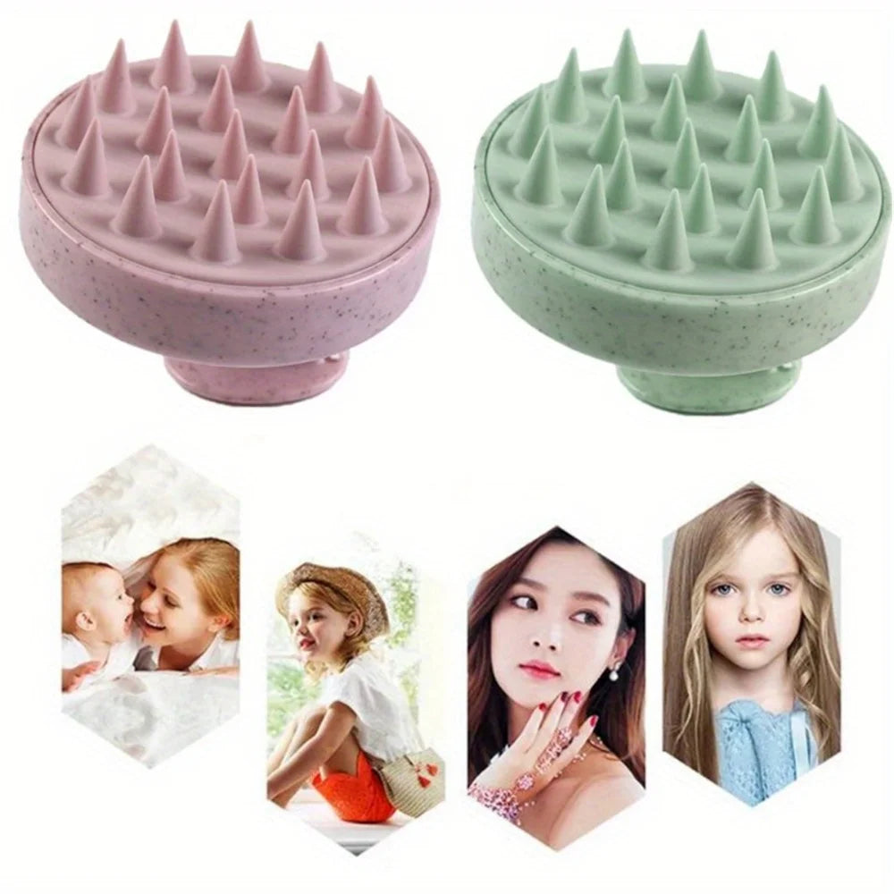 Silicone Shampoo Brush – Scalp & Body Massage Bath Shower Brush for Hair Washing