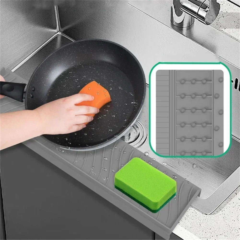 Kitchen Sink Edge Protector Silicone Bathtub Wash Basins Splash Guard Countertop Protector  Prevent Splashes Accessories